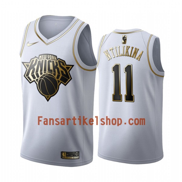 NBA New York Knicks Trikot Frank Ntilikina 11 Nike 2019-2020 Weiß Golden Edition Swingman - Herren